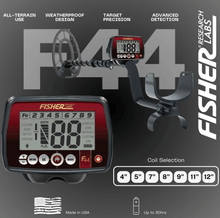 Load image into Gallery viewer, Fisher F44 Metal Detector with 11" Concentric Elliptical Search Coil by Sports365pro