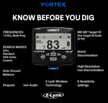 Load image into Gallery viewer, Garrett Vortex VX5 Metal Detector β Lightweight, Waterproof & Upgradeable by Sports365pro