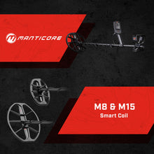 Load image into Gallery viewer, MINELAB Manticore Metal Detector with the Standard 11" DD Search Coil and 8" and 15" Search Coils