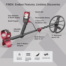 Load image into Gallery viewer, Nokta FINDX Metal Detector for Gold with 11” Search Coil, Headphones, Carrying Bag, Digger
