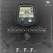 Load image into Gallery viewer, Teknetics T2 Ltd Special Edition Metal Detector with 5" DD & 11"DD Search Coils
