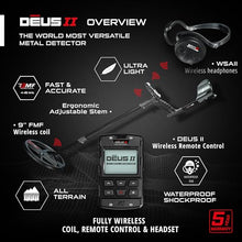 Load image into Gallery viewer, XP Deus II 9" FMF Search Coil Metal Detector with MI-6 pinpointer & WSAII Headphones Bundle