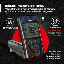 Load image into Gallery viewer, XP Metal Detectors Deus - Weatherproof and Fully Wireless, Ideal for Treasure and relic Hunting - 9" X35 Coil 35 Frequencies , Remote Control & S-Telescopic Stem