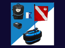 Load image into Gallery viewer, BLU3 Nomad Diving System with 3 Batteries and Backpack