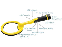 Load image into Gallery viewer, Nokta Makro PulseDive Scuba Waterproof Detector w/ 8" Search Coil Yellow by Sports365pro