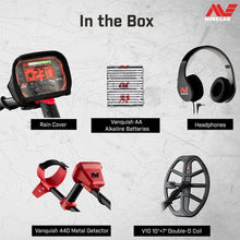 Load image into Gallery viewer, Minelab Vanquish 440 Metal Detector with V10 10"x7" DD Search Coil
