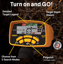 Load image into Gallery viewer, Garrett ACE 400 Metal Detector with FREE EXTRAS by Sports365pro
