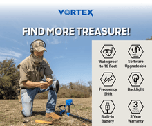 Load image into Gallery viewer, Garrett Vortex VX5 Metal Detector – Lightweight, Waterproof &amp; Upgradeable by Sports365pro
