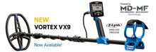 Load image into Gallery viewer, Garrett Vortex VX9 Metal Detector with 8.5” x 11” Search Coil by Sports365pro
