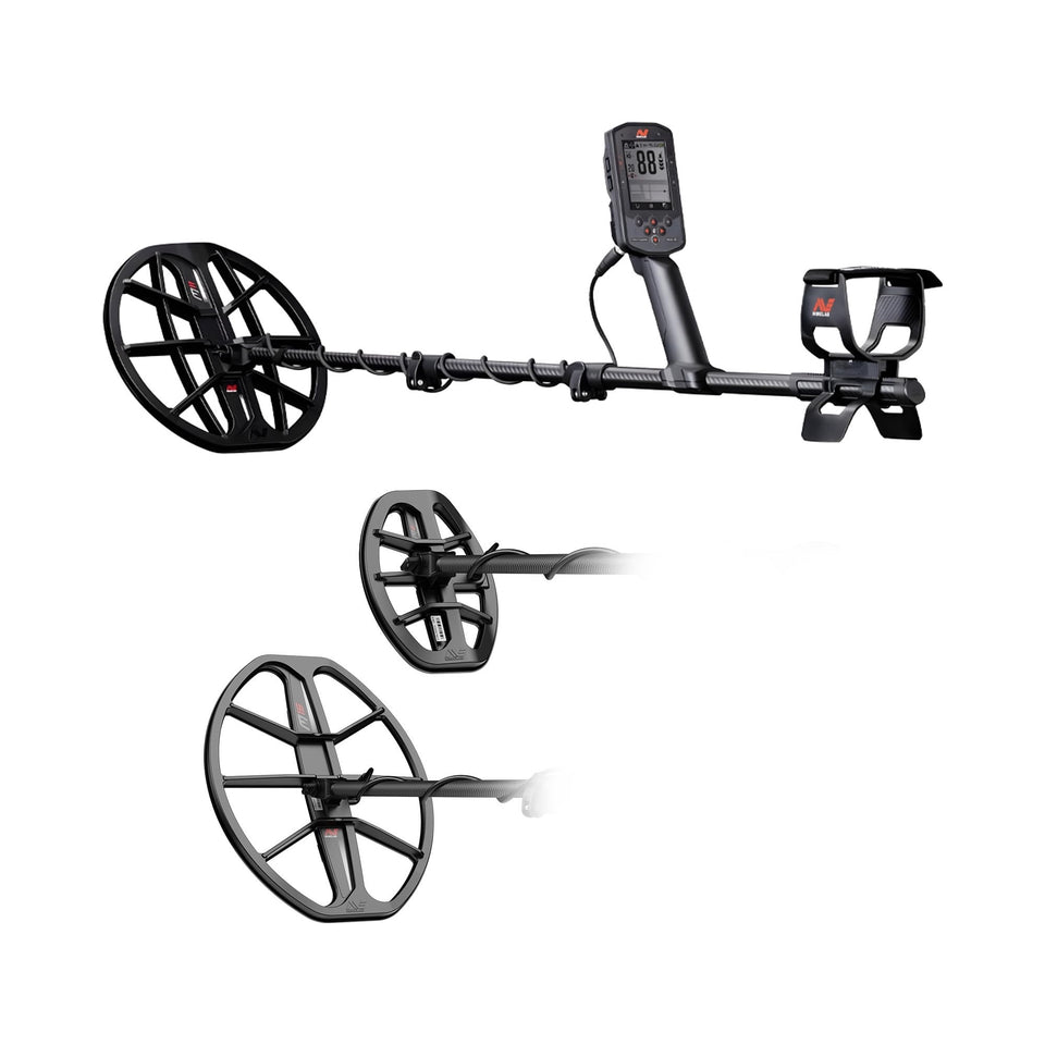 MINELAB Manticore Metal Detector with the Standard 11" DD Search Coil and 8" and 15" Search Coils