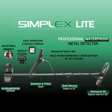 Load image into Gallery viewer, Nokta Simplex Lite Metal Detector with 9.5” Waterproof DD Search Coil by Sports365pro

