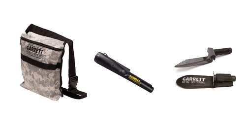 Garrett ProPointer II with Camo Digger's Pouch and Edge Digger
