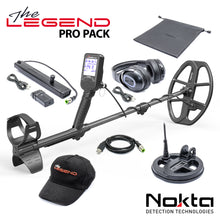 Load image into Gallery viewer, Nokta Legend Metal Detector PRO Package with 6&quot; &amp; 11&quot; DD Search Coils
