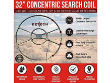 Load image into Gallery viewer, Detech 32&quot; Concentric Search Coil for Minelab GPX, GP, SD Series Gold Detectors
