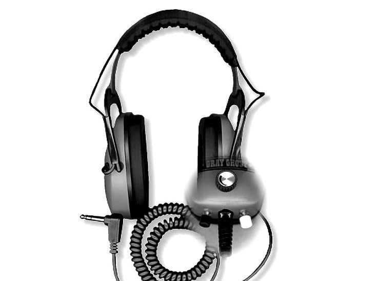 DetectorPro Gray Ghost Ultimate Headphones for Metal Detecting