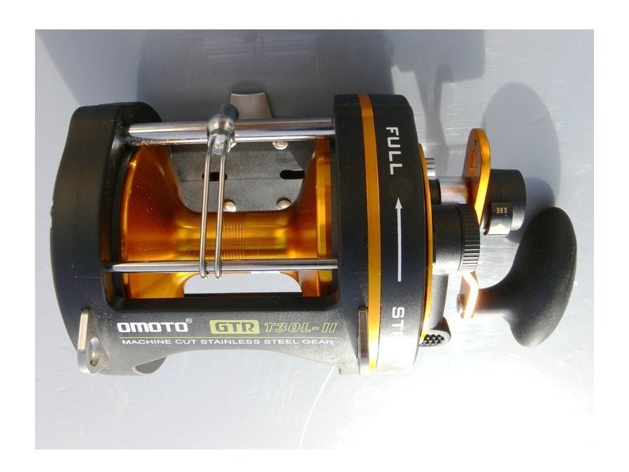 OMOTO DELUXE GTR 2-SPEED GRAPHITE OCEAN TROLLING T30L-II