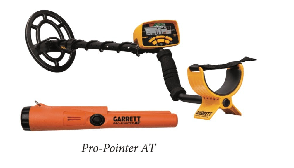 Garrett ACE 300 Metal Detector w/ Waterproof Search Coil and Pro-Pointer AT